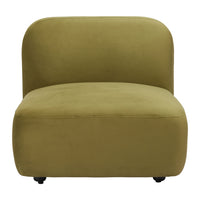 Zuo - Biak Chaise centrale - Vert-Texture douce et lisse