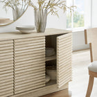 Modway - Render 70 po Faux travertin Meuble de télévision pour meuble de buffet, Travertin-Faux stratifié travertin