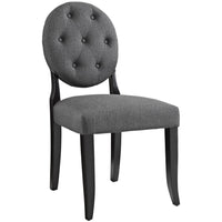 Modway - Button Restauration Fauteuil d’appoint - Gris-Chaise de salle à manger moderne