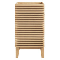 Modway - Render 18" Armoire de toilette de salle de bain (lavabo non inclus) - Chêne-Style moderne du milieu du siècle