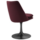 Modway - Lippa Salle à manger pivotante Performance Velvet Fauteuil d’appoint - Mûrier noir-Assemblée requise