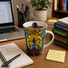 Oscardo - Tasse porcelaine « Strong Earth Woman » de Leah Dorion - 295 ml-Conception de tasse empilable - Optimisée pour un rangement facile et une organisation peu encombrante