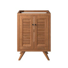 Modway - Birdie 24" Bois de teck Armoire de toilette de salle de bain (lavabo non inclus) - Naturel-Bois de teck massif
