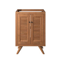 Modway - Birdie 24" Bois de teck Armoire de toilette de salle de bain (lavabo non inclus) - Naturel-Bois de teck massif