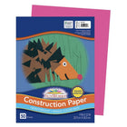 Prang - Papier construction, rose vif, 9 po x 12 po, 50 feuilles-Papier de construction épais en bois de pâte mécanique