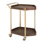 Zuo - Chariot-bar Stela - Noyer-Étagère : 17,3 po L x 23,6 po P (chaque)