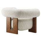 Modway - Jace Boucle Chaise d’accent - Pearl-Entièrement assemblé