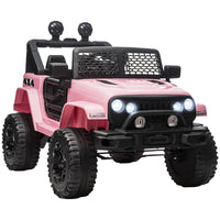 Aosom - camion jouet tout-terrain 12v pour enfants - rose-Livré avec une télécommande parentale permettant aux parents de contrôler la voiture à distance 
