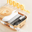 Maoxin - Banc d’alimentation portable Retro 10000mAh avec écran LED - orange-Capacité de batterie de 10000 mAh offrant une alimentation de secours fiable pour les téléphones intelligents et appareils USB compatibles
