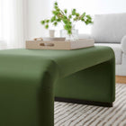 Modway - Koda Performance Velvet Ottoman de la cascade - Vert mousse noire-Rembourrage en mousse dense