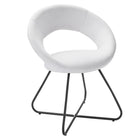 Modway - Nouvelle Tissu rembourré Chaise à manger Ensemble de 2 - Noir Blanc-Rembourrage en mousse dense