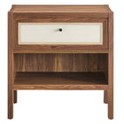 Modway - Capri Grains de bois Table de chevet, Noyer-Glissements au pied sans marquer