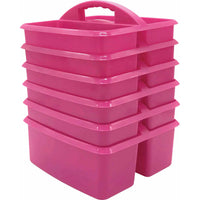 Teacher Created Resources - Pink Plastic Storage Caddy, Pack de 6-Ces caddies de stockage sont un fourre-tout pratique pour vos marqueurs, calculatrices, minuteries, manipulateurs, et beaucoup plus de petits éléments que vous voulez garder à portée de main.