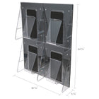 Deflecto - Systèmes muraux pré-assemblés Stand-Tall - 4 compartiments - Format magazine - transparent-Grande capacité de documentation de 2,25 po par pochette