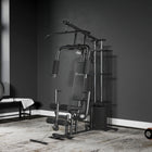 Soozier - Équipement De Gym Multifonction Pour La Maison Avec Charge De 100 Lb - Noir-Équipé de 4 rouleaux rembourrés et d’un développeur de jambes entièrement fonctionnel pour une expérience d’entraînement confortable  