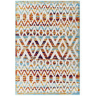 Modway - Reflect Treillis marocains Tamako Diamond et Chevron Tapis intérieur / extérieur de 5 pi l x 8 pi L - Multicolore-Tapis de treillis marocain en diamant vieilli et chevron