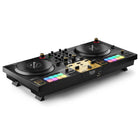 Hercules - DJControl Inpulse T7 Premium Contrôleur DJ motorisé 2 platines-Accents dorés, module fader premium intégré, 1 sac de transport, 2 tapis slipmats en feutre pour gratter, 2 slipmats en feutre standard pour le mélange inclus