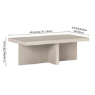 Hudson&Canal - Table basse rectangulaire Boden (112 cm de largeur) - Blanc aulne-9