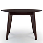 Modway - Vision Rond de 45 po Table à manger, Cappuccino-Pieds en bois effilés