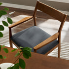 Modway - Solara Bois de cuir végane Fauteuils de salle à manger Ensemble de 2 - Noir noyer-Jambes effilées