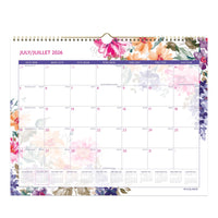 AT-A-GLANCE - Calendrier mural mensuel 2027 - 11 7/8 po H x 14 7/8 po l - floral - bilingue-Format des pages : 11 7/8 po H x 14 7/8 po l