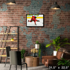 Jarome Iginla 20x29 Flames Shooting-H - Toile encadree - 31" x 22"-Sous licence officielle de la LNH et de l'AJLNH