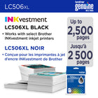 Brother - LC506XLBKS Cartouche d’encre noire authentique à haut rendement-Les cartouches d’encre noire à haut rendement LC506XLBKS authentiques de Brother offrent des résultats fiables et constants