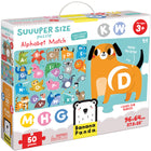 Banana Panda - Puzzle de taille super grande, correspondance de l'alphabet, 3 ans et plus-UN PUZZLE PARFAIT ET UNE ACTIVITÉ D'ASSOCIATION POUR QUE LES ENFANTS APPRENNENT LES LETTRES ET LES ANIMAUX - ce grand puzzle permet aux enfants d'assembler un puzzle géant, puis d'associer les pièces de lettres circulaires aux bons animaux