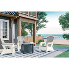 Suncast - Chaise Adirondack avec rangement - Gris colombe/Cube de glace-Texture moderne effet grain de bois.