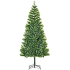 HOMCOM - Arbre de Noël Artificiel 7 Pieds Intérieur Décoration Cadeau Noël avec Support Métallique-L'arbre de Noël de 7 pieds est un ajout accrocheur à la plupart des décorations intérieures pendant les vacances 