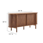 Modway - Cadence 63" courbé Buffet - Noyer-Stratifié à grain de bois