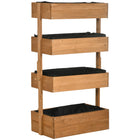 Outsunny - jardinière surélevée à 4 niveaux-Jardinière surélevée avec quatre bacs à fleurs pour planter vos plantes 