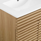 Modway - Render 24" Vanette de salle de bain - Oak White-Comptoir intégré