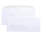 SupremeX Enveloppes E.Z. Open avec fenêtre – no 10 – 24 lb − 4 1/8 po x 9 1/2 po − Blanc − paquet de 500-24lb.