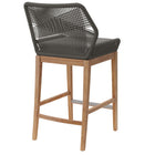 Modway - Wellspring Terrasse extérieure Bois de teck Tabouret de bar - Graphite gris-Épingles de pied non marquées