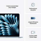 Apple - Portatif MacBook Air 13 po - Puce M4 - SSD 256 Go - Mémoire unifiée 16 Go - Bleu ciel - Français-Si Vous Aimez iPhone, Vous Allez Adorer Mac - Mac fonctionne en parfaite synergie avec vos autres appareils Apple. Affichez et contrôlez votre téléphone sur votre Mac grâce à la recopie d’iPhone. Copiez une image sur iPhone et collez-la sur votre Mac, ou utilisez Mac pour texter dans Messages et répondre à des appels FaceTime