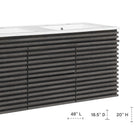 Modway - Render Fixation murale de 48" Vanette de salle de bain - Blanc charbon-Conception murale