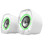 Hecate - Haut-parleur de jeu Hecate G1000II BT 5.4 avec haut-parleur de 2,5 po, basses améliorées, USB-C, entrée AUX et 9 modes d’éclairage RVB dynamiques – Blanc-Avec un corps compact de 9,2 cm de largeur, chaque enceinte s’intègre facilement sur un bureau d’un mètre. Son grand œil lumineux attire instantanément le regard et ajoute une touche de charme à la caméra — élégante, peu encombrante et toujours prête pour la photo