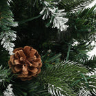 HOMCOM - Arbre de Noël artificiel pré-éclairé 6 pi avec lumière LED bicoloure-Couleur : Vert 