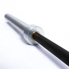 MotionGrey - Barre olympique - Barre d’haltérophilie pour l’entraînement de force, squats, soulevés de terre et développés - Noir-Manchons de 50 mm compatibles avec la plupart des plaques olympiques pour un entraînement polyvalent