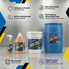 AD-20 Nettoyant/Dégraisseur Haute Efficacité  3.6L-Biodégradable, non-inflammable, incombustible, non-caustique, non toxique (selon l’OSHA et l’EPA), résistant à la corrosion, fabriqué au Québec, non testé sur les animaux
