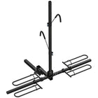 HOMCOM - Support d’attelage pour porte‑vélos-Le support en acier avec revêtement en poudre peut accueillir jusqu'à 2 vélos avec une capacité de 200 lb (91 kg), adapté aux vélos classiques et électriques 

