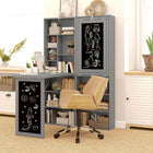 HOMCOM - Bureau d'ordinateur convertible pliant - 38,6 po L x 20,1 po l x 60,2 po H - gris anthracite-Le design 2-en-1 combine un bureau pliant avec une étagère ouverte, offrant un espace de rangement généreux pour les livres et les fournitures de papeterie