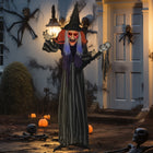 Outsunny - Décoration animée d'Halloween - sorcière animatronique - orange-Design réaliste de sorcière grandeur nature 63" (160 cm) qui ajoute une touche effrayante à votre décoration 