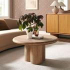 Modway - Tori Rond de 31 pouces Terrasse extérieure Béton Table à manger - Chêne-Base à piédestal à trois piliers