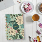Blueline - Agenda Hebdomadaire/Mensuel - 8 po H x 5 po l - Motif Verdant - Anglais-Section contacts