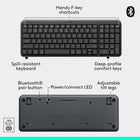 Logitech - Ensemble souris et clavier sans fil Bluetooth MK250 - Graphite-Compatible avec les ordinateurs portables MacBook Neo : connexion Bluetooth instantanée, compatibilité parfaite et couleurs assorties