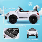 Qaba - Voiture RC électrique pour enfants Volkswagen Beetle sous licence 12V - blanc-Système de suspension à quatre roues pour un confort optimal sur routes plates 