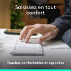 Logitech - Keys-To-Go 2, clavier Bluetooth portable pour tablette avec coque intégrée - Blanc-Pour tous les écrans, tous les systèmes d’exploitation: utilisez le clavier Bluetooth sans fil Keys-to-Go 2 avec des tablettes et des dispositifs sous Windows, Android, macOS et ChromeOS
