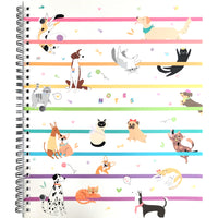 Hilroy - Cahier Hug Me - Chiens - 160 pages - 10 1/2" x 8" - blanc-160 pages (80 feuilles) 
